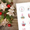 24 Adventskalender Zahlen Aufkleber Aquarell - rund 4 cm Ø Produktbild-Vorschau 4