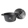 BIOL Gusseisen Topf mit Deckel Ø 23 cm 4L für Küche Backen Produktbild-Vorschau 1