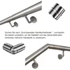 Edelstahl Wandhandlauf 120 cm, Treppengeländer, Handlauf Produktbild-Vorschau 6