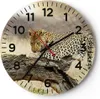 Wanduhr - Rund - Glasuhr - Afrika Leopard Katze Safari - Produktbild-Vorschau 1