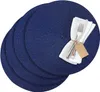Kruhové prostírky, modré, šedé, průměr 38 cm, edice Saleen, Náhled obrázku produktu 1