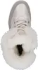 A top-down view of a white and gray boot with a fluffy white lining. Produktbild-Vorschau