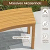 COSTWAY 2er Set Gartenbänke Akazienholz Wetterfest, Produktbild-Vorschau 4