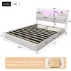 Moonbite RGB LED Bettgestell 160x200cm Samt, Hydraulisch Produktbild-Vorschau 2