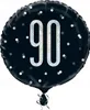 Schwarzer glänzender Folienballon zum 90. Geburtstag, Produktbild-Vorschau 2