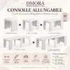 Abicitren - Console Extensible, 90x51x78h cm Blanc Voir les images du produit 8