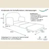 Kindersofa groß Cord in Dunkelblau mit Verlängerung, bequem Produktbild-Vorschau 6