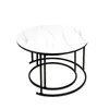 2tlg Couchtisch Runder Kaffeetisch (70Ø+50Ø)cm mit Produktbild-Vorschau 5
