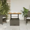 vidaXL Tavolo da giardino grigio 80x80x71 cm in poly rattan Anteprima dell’immagine prodotto 3