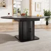 okwish Tavolo da pranzo rotondo con piano allungabile, Anteprima dell’immagine prodotto 2