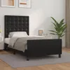 vidaXL Bettgestell mit Kopfteil Schwarz 90x200 cm Produktbild-Vorschau 2