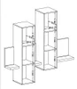 Zweifarbige Vitrine KIBOU, weiß / Beton Produktbild-Vorschau 9
