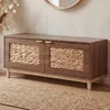 Ławka HWC-P54, ławka do przedpokoju, półka na buty, MDF Podgląd zdjęcia produktu 1