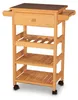 Küchenwagen aus massiver Buche mit 48x37 cm Arbeitsfläche, Produktbild-Vorschau 2