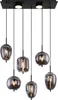 Globo Lighting Hängeleuchte Metall schwarz matt, Glas Produktbild-Vorschau 2