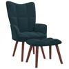 vidaXL Relaxsessel mit Hocker Blau Samt Produktbild-Vorschau 13