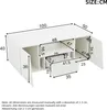 Table basse Sweiko 100x50x40cm, table basse avec lumière Voir les images du produit 15