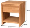 Comodino 35x40x35 in rovere, cassetto superiore, ripiano Anteprima dell’immagine prodotto 4