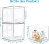 Transparente stapelbare Aufbewahrungsbox, 4er Set Produktbild-Vorschau 6