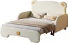 A children's bed with a bear-shaped headboard, shown in an extended state. Anteprima dell’immagine prodotto