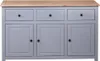 vidaXL Sideboard Gris 135x40x80 cm Pin Panama Voir les images du produit 5