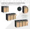ML-Design pojemnik na odpady z dachem na 3 pojemniki 240L Podgląd zdjęcia produktu 7