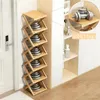 STILVORA Bambus Schuhregal 25cm, Schuhregal ohne Montage, 7 Produktbild-Vorschau 4