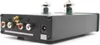 Rear view of a black audio device with RCA connectors and a power input. Náhled obrázku produktu