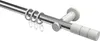 Interdeco Gardinenstange / Vorhangstange Chrom / Weiß, Typ Produktbild-Vorschau 1