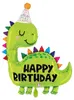 Folieballon: Verjaardag Dino Birthday mit 71x92cm Produktbild-Vorschau 1