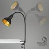 Lampe pince rétro E14 métal noir or Ø114mm bras flexible Voir les images du produit 2