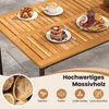 Akazienholz Esstisch, 140 cm rechteckiger Gartentisch mit Produktbild-Vorschau 4