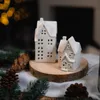 Keramik LED Haus - weiß glänzend - 7 x 11,5 x 7 cm - Produktbild-Vorschau 1