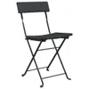 Bistrostühle 2 Stk. Klappbar Schwarz Poly Rattan und Stahl Produktbild-Vorschau 3