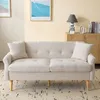 A cream-colored sofa is shown in a living room setting, with artwork and a cabinet in the background. Anteprima dell’immagine prodotto