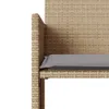 Gartensofa 2-Sitzer mit Tisch und Hockern Beige Poly Rattan Produktbild-Vorschau 7