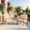 Cuscino per salotto da giardino sfoderabile, Beige, 50x50cm Anteprima dell’immagine prodotto 2