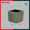 KOTARBAU® Keramický květináč čtvercový vintage tmavě zelený Náhled obrázku produktu 3