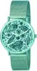A close-up studio shot of a women's wristwatch with a mesh band and a patterned face. Náhľad obrázku produktu