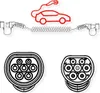 ROLINE E-Auto Ladekabel Typ2, 1-fázový, 250VAC (1P+N+E), 32 Náhľad obrázku produktu 3
