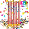 Konfettikanone XXL Set 5 Stück Bunt für Partys, Silvester, Produktbild-Vorschau 1