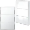 Two white shoe cabinets are shown against a white background. One is shown from the front, and the other is shown from the side. Anteprima dell’immagine prodotto