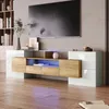MODFU Meuble TV 200 cm - MDF avec LED - Design Moderne - Voir les images du produit 2