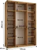 A diagram of a wardrobe with dimensions indicated by text and lines. Produktbild-Vorschau