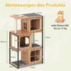 Drapak 2 w 1 Domek dla kota 3-poziomowy drapak ze Podgląd zdjęcia produktu 2