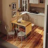 SoBuy Tavolo a muro Estensibile con piano in legno Stile Anteprima dell’immagine prodotto 3