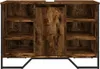 vidaXL Spodná skrinka pod umývadlo dymový dub 91x35x60 cm Náhľad obrázku produktu 4