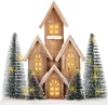 1.10 Petit village de Noël avec 4 maisons et des arbres - Voir les images du produit 1