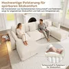 Merax Modulares U-/L Ecksofa, 6-Sitzer mit 2 Hockern, LED Produktbild-Vorschau 9