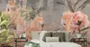 Muralo Selbstklebende Fototapete FLAMINGOS Vögel Blumen Produktbild-Vorschau 8